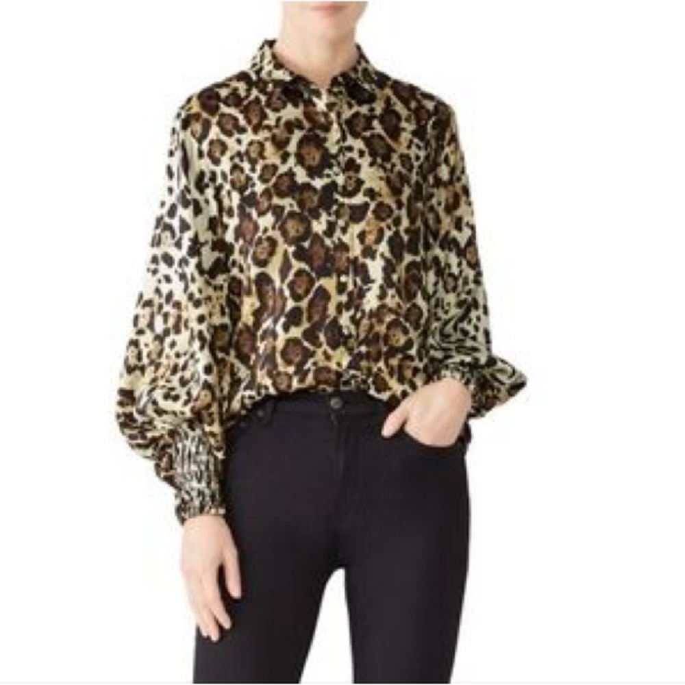 Alexis Romana leopard print blouse